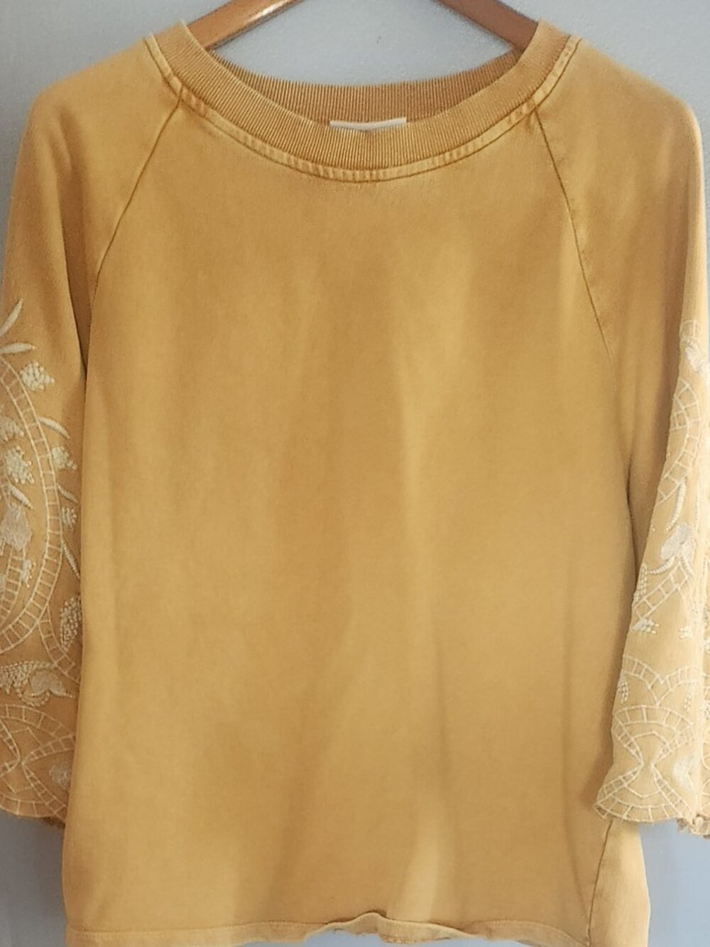Bohera Mustard Yellow Embroidered Sweatshirt